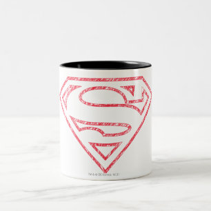 Superman S-Shield   Rote Kontur Zweifarbige Tasse