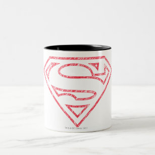 Superman S-Shield   Rote Kontur Zweifarbige Tasse