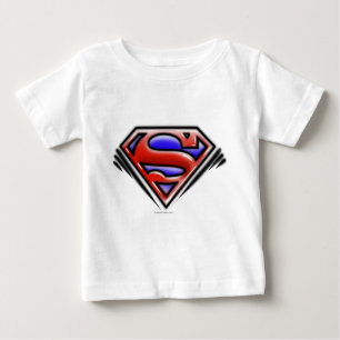 Superman S-Shield Rotes Airbrush-Logo Baby T-shirt