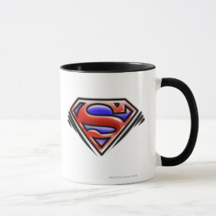 Superman S-Shield   Rotes Airbrush-Logo Tasse