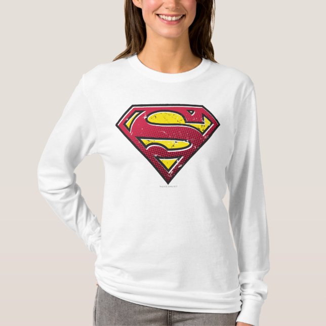 Superman S-Shield | Scratches Logo T-Shirt (Vorderseite)