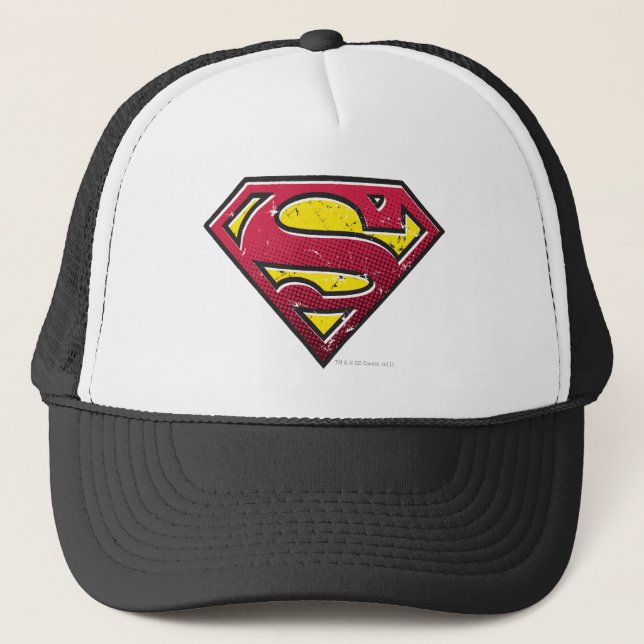 Superman S-Shield | Scratches Logo Truckerkappe (Vorderseite)