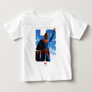 Superman schaut Pose nach oben Baby T-shirt
