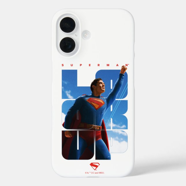Superman schaut Pose nach oben Case-Mate iPhone Hülle (Rückseite)