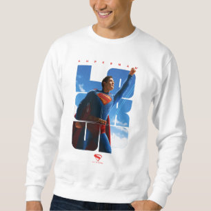 Superman schaut Pose nach oben Sweatshirt