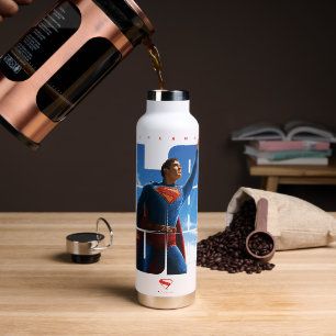 Superman schaut Pose nach oben Trinkflasche