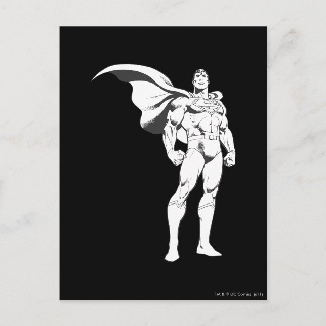 Superman schlägt eine Pose Postkarte (Vorderseite)