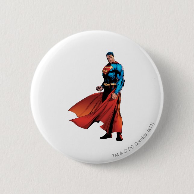 Superman sieht Front aus Button (Vorderseite)