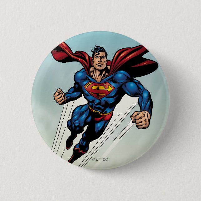 Superman springt nach oben button (Vorderseite)