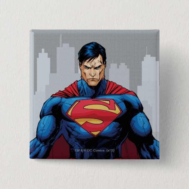 Superman Stehend Button (Vorderseite)