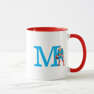 Superman Stehend Fügen Sie Ihre Monogramme hinzu Tasse