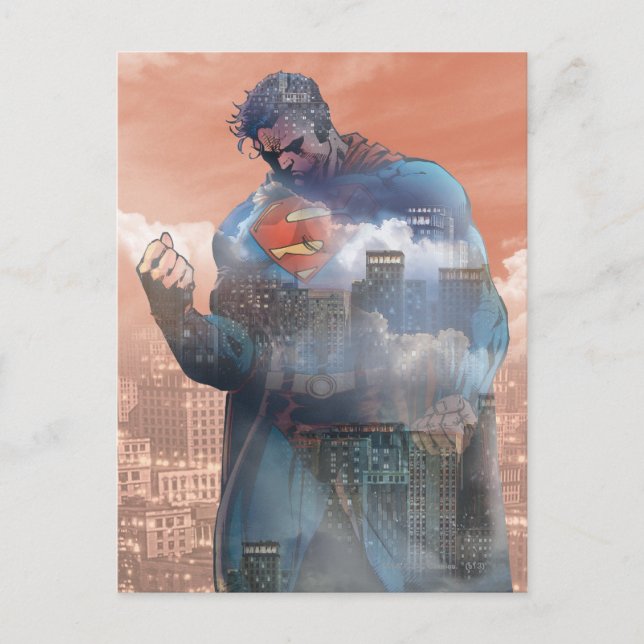 Superman Stehend Postkarte (Vorderseite)