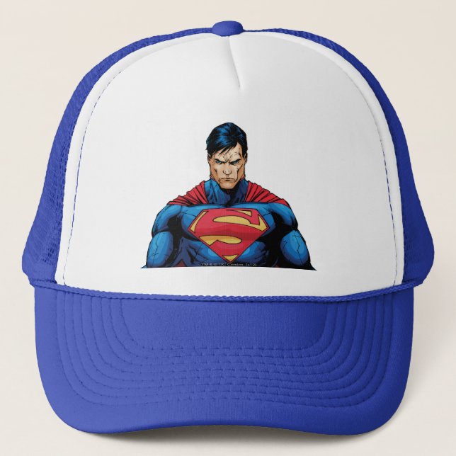 Superman Stehend Truckerkappe (Vorderseite)