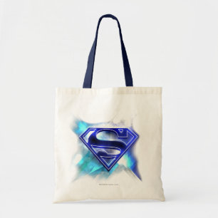 Superman Stilvoll  Blaues weißes Kristalllogo Tragetasche