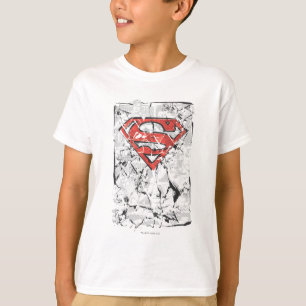 Superman Stilvoll  Crumpling-Comic-Logo T-Shirt