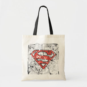 Superman Stilvoll  Crumpling-Comic-Logo Tragetasche