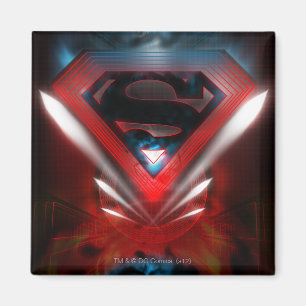 Superman Stilvoll  Futuristisches Logo Magnet