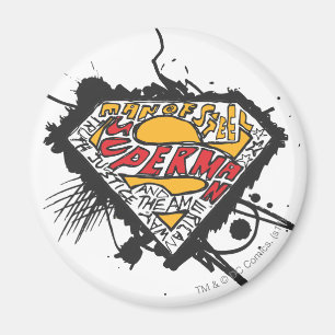 Superman Stilvoll  Logo mit Buchstaben Magnet