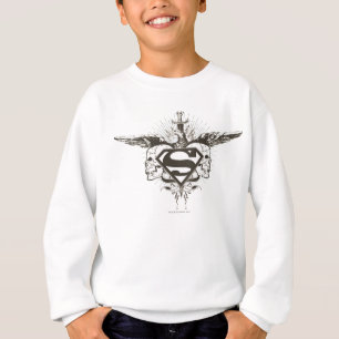 Superman Stilvoll  Skulptur-Logo T-Shirt