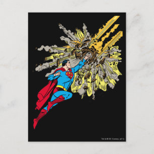 Superman Stops a meteor Postkarte