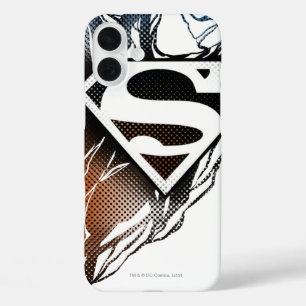 Superman Stylized Blue Orange Logo iPhone 16 Plus Hülle