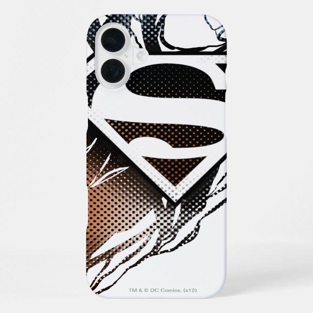 Superman Stylized | Blue Orange Logo iPhone Hülle (Rückseite)