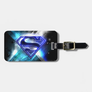 Superman Stylized   Blue White Crystal Logo Gepäckanhänger