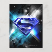 Superman Stylized | Blue White Crystal Logo