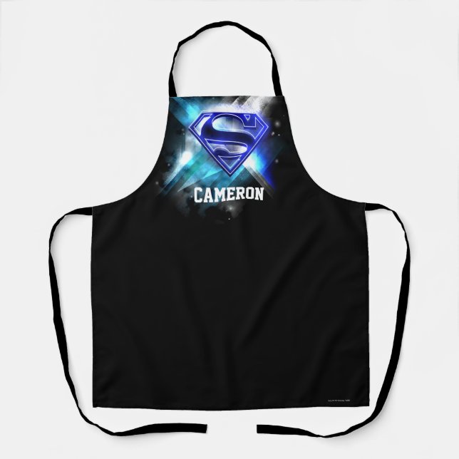 Superman Stylized | Blue White Crystal Logo Schürze (Vorderseite)