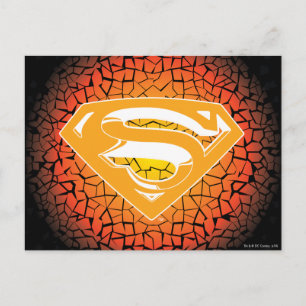 Superman Stylized   Crackle Logo Postkarte