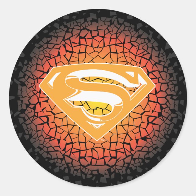Superman Stylized | Cracklogos Runder Aufkleber (Vorderseite)