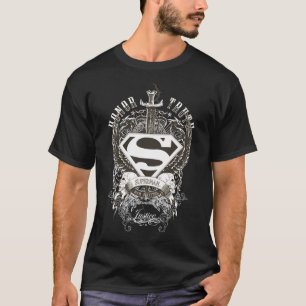 Superman Stylized Ehre, Wahrheit auf weißem Logo T-Shirt