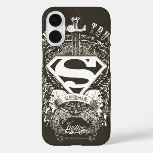 Superman Stylized Ehrenzeichen, Wahrheitszeichen iPhone 16 Hülle
