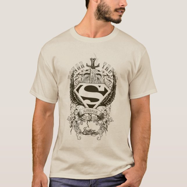 Superman Stylized | Ehrenzeichen, Wahrheitszeichen T-Shirt (Vorderseite)