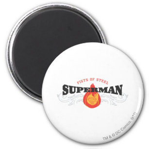 Superman Stylized   Fists of Steel Logo Magnet