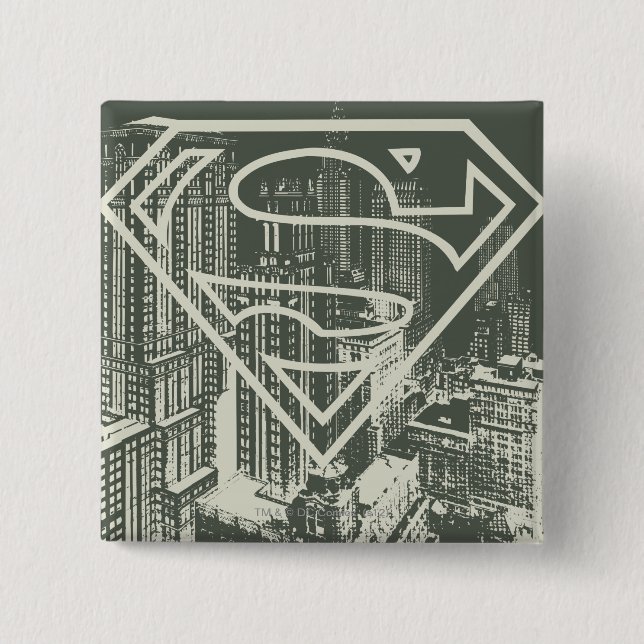 Superman Stylized | Green Metropolis Logo Button (Vorderseite)