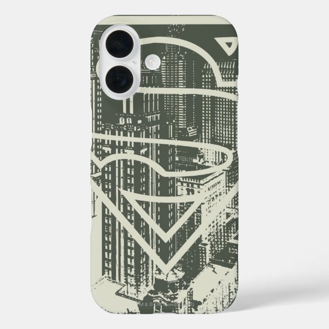 Superman Stylized | Green Metropolis Logo Case-Mate iPhone Hülle (Rückseite)