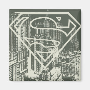 Superman Stylized Green Metropolis Logo Magnet