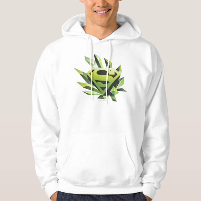 Superman Stylized | Green Shield Logo Hoodie (Vorderseite)