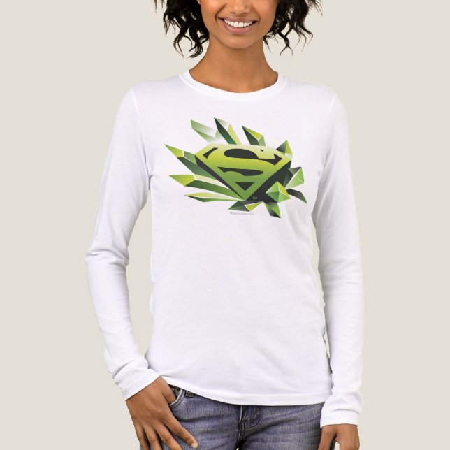 Superman Stylized | Green Shield Logo Tri-Blend Shirt (Vorderseite)