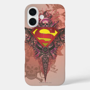Superman Stylized Grunge Design Logo iPhone 16 Hülle