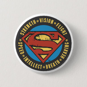 Superman Stylized   Logo für den Flug mit der Kraf Button