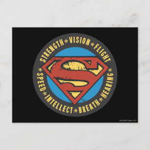Superman Stylized   Logo für den Flug mit der Kraf Postkarte