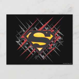 Superman Stylized   Logo für Schwarze und Rote Str Postkarte