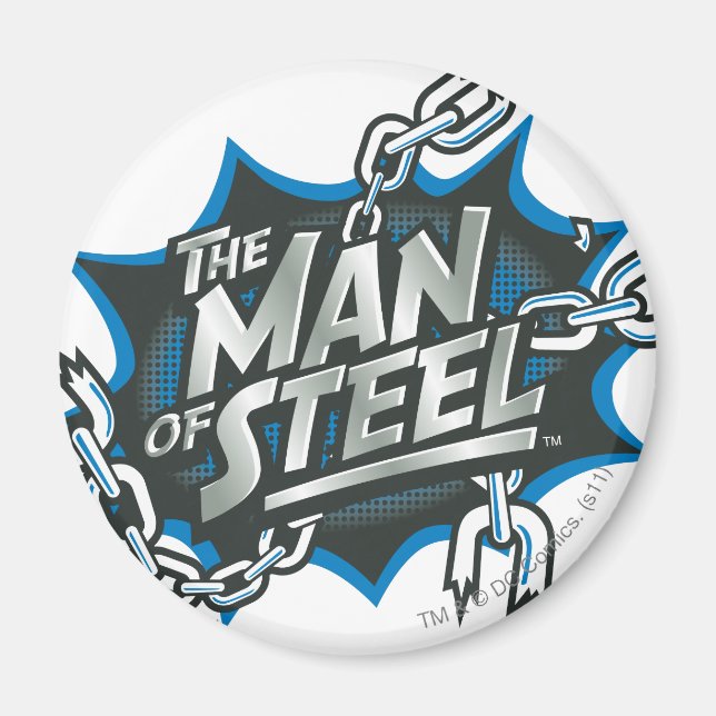 Superman Stylized | Man of Steel Splash Logo Magnet (Vorne)
