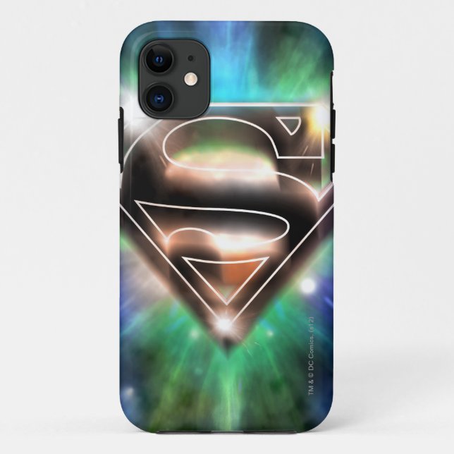 Superman Stylized | Shiny Burst Logo Case-Mate iPhone Hülle (Rückseite)