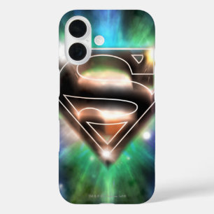 Superman Stylized   Shiny Burst Logo iPhone 16 Hülle