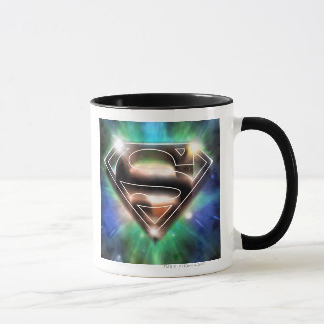 Superman Stylized | Shiny Burst Logo Tasse (Rechts)