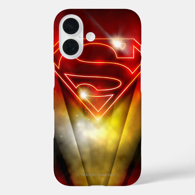 Superman Stylized | Shiny Red Kontur Logo Case-Mate iPhone Hülle (Rückseite)