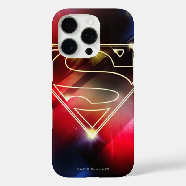 Superman Stylized | Shiny Yellow Kontur Logo Case-Mate iPhone Hülle (Rückseite)